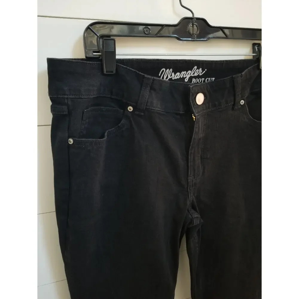 Wrangler Bootcut Black Jeans Women's Juniors (13x34) 09MWZBK